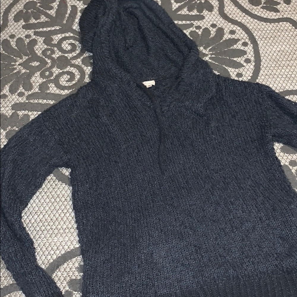 Navy blue soft hoodie